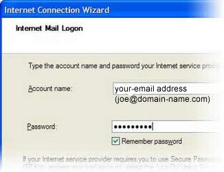 Internet Connection Wizard's Internet Mail Logon